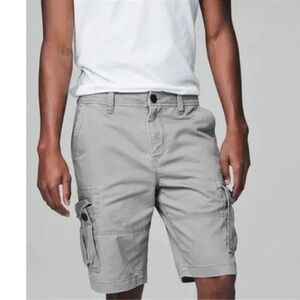Aeropostale Mens Reflex Twill Stretch Cargo Short 40 Khaki Tan Relaxed Utility